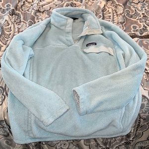 Patagonia light turquoise pull over quarter zip XXL good condition fleece